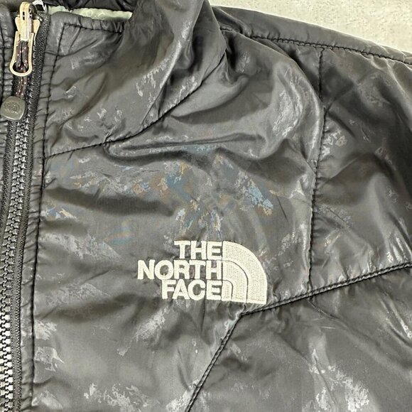 The North Face Black Patterned Puffer Jacket Women's XL - Picture 16 of 16